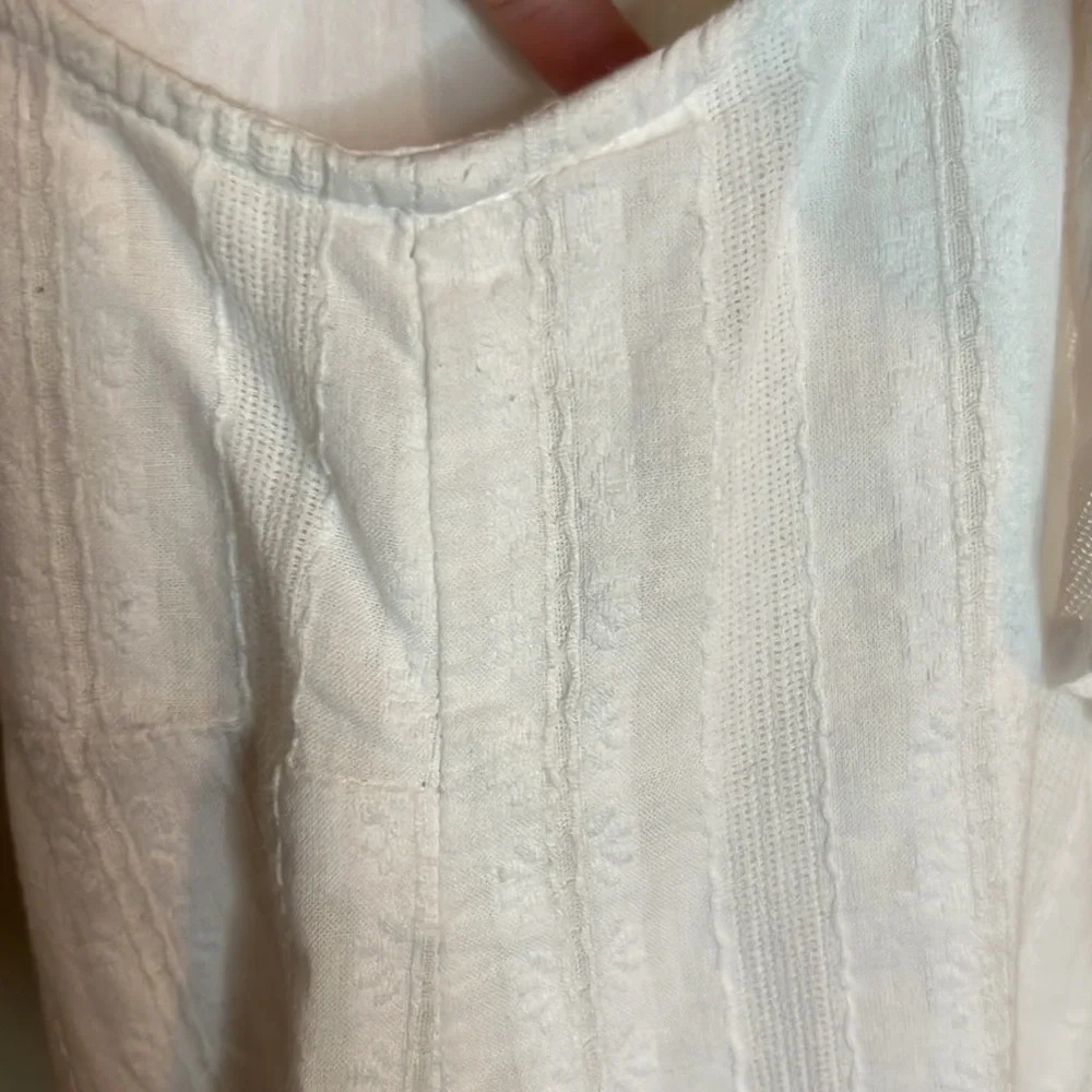ANTHROPOLOGY White One Shoulder Cloth & Stone Textured Material Dress - Picture 6 of 9